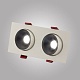 встраиваемый светильник am group am480-2 bk+wh 15,4w
