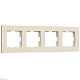 рамка на 4 поста werkel slab айвори матовый w0042962 4690389193521