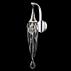 бра delight collection goddess tears w68009s-1 chrome