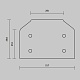 заглушка торцевая к профилю, 2шт. maytoni technical tram034mpec-s