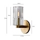 настенный светильник delight collection wall lamp 8816w gold/clear