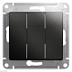 выключатель 3-клавишный сх.3, 10ax systeme electric glossa антрацит gsl000731