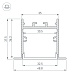 алюминиевый профиль arlight sl-linia49s-f-2000 anod black 039389