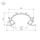 профиль arlight arh-ceil-reflect-dual-2000 anod 036364