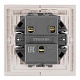 выключатель 2-клавишный (механизм) stekker мия 250в 10а rsw10-3104-08 пудровый жемчуг 50473