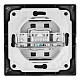 розетка компьютерная rj45 скрытой установки ip20, черная "дельта" general 477330