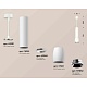 комплект подвесного светильника ambrella light techno spot xp1122020 swh/psl белый песок/серебро полированное (a2301, c6355, a2060, c1122, n7032)