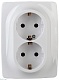 розетка 2x2p+e schuko эра 12-2106-01 б0031228