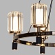подвесная люстра delight collection p0738-6a gold/pearl black
