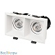 карданный светильник arlight ms-flow-built-s157x85-2x6w warm3000 (wh, 55 deg, 230v) (ip20 металл) 060934