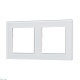 рамка двухместная arlight frm-glare-gs-2-wh 043796