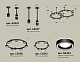 комплект подвесного светильника ambrella light techno ring xr92221004 (a9222, a9227, c9238, c9232, n8434)