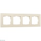 рамка на 4 поста werkel favorit молочный 4690389183447 w0041141