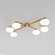 потолочная люстра eurosvet opaline 70220/6 латунь smart a065766