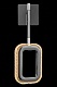 бра theona le7701/1w grey/black chrome