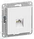 розетка компьютерная rj45, кат. 6a, systeme electric atlasdesign лотос atn001386