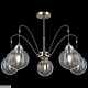 люстра на штанге illumico il0433-5psq-79 bk ab