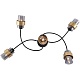 потолочная люстра escada hurricane 1139/5p black/gold