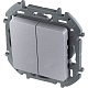 выключатель двухклавишный legrand inspiria 673622