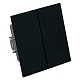 переключатель 2-клавишный (механизм) stekker мия 250в 10а rsw10-3107-05 черный бархат 50448