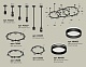 комплект подвесного светильника ambrella light techno ring xr92222200 (a9222, a9227, c9233, c9242, c9238, c9232, n8462, n8478)