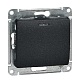 выключатель 1-клавишный с подсветкой сх.1а, 10ax systeme electric glossa антрацит gsl000713
