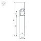 алюминиевый профиль arlight arh-plintus-50-fantom-3000 black 052699