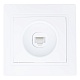 розетка компьютерная rj45 скрытой установки ip20, белая "дельта" general 477230