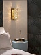 настенный светильник delight collection glissando 6005w/s gold/clear