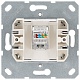 интернет-розетка rj45 с накладкой, цвет тауп jasmart g6105t