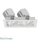 встраиваемый карданный светильник arlight ms-vortex-built-s210x117-2x20w warm3000 (wh-wh, 20 deg, 230v) (ip20 металл) 057762