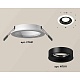 комплект встраиваемого светильника ambrella light techno spot xc7621002 swh/pbk белый песок/черный полированный (c7621, n7011)