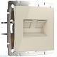 розетка двойная ethernet rj-45 werkel слоновая кость w1181103 4690389155864