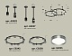комплект подвесного светильника ambrella light techno ring xr92221160 (a9222, a9227, c9242, c9238, n8133)