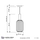 подвесной светильник lumina deco rico ldp 1218-1 wt+bk