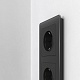 рамка werkel acrylic на 2 поста черный w0022708 4690389184857