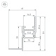 алюминиевый профиль arlight arh-сeil-s14-shadow-3000 white 045554