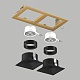 встраиваемый светильник lightstar domino (214523+214507+214507+214007+214007) d5230707bmod
