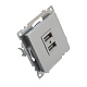 розетка 2хusb stekker катрин серебро gls10-7115-03 39588