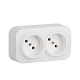 розеточный блок двойной б/з legrand quteo 782231