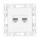 розетка rj45 arte milano 217.45-2.white