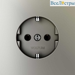 Розетка встраиваемая Voltum S70 с заземлением 16А, (шелк) VLS040104