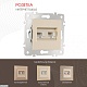 розетка двойная rj45 arte milano 203.45-2.shampan