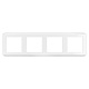 рамка четырехместная arlight frm-versa-pl-4-wh 045187
