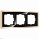 рамка werkel baguette на 3 поста черный/латунь w0032852 4690389185809