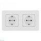 розетка arte milano set16-2-40-1x2 white