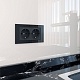 розетка werkel двойная с заземлением черный матовый w1172008 4690389156922