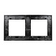 рамка двухместная arlight frm-glare-gs-2-bk 043797