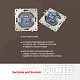 розетка телефонная rj11 arte milano 205.51-1.silver