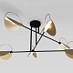 потолочная люстра eurosvet grazia 70148/6 черный/золото smart a062042